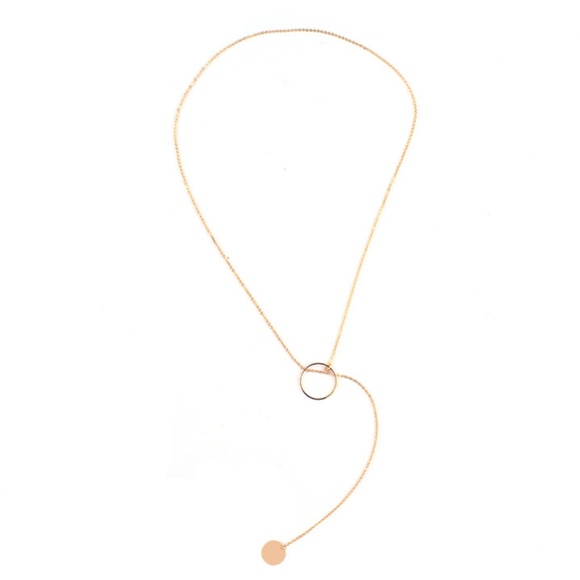 NEW circle lariat necklace - Picture 3 of 3